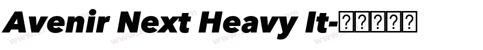 Avenir Next Heavy It字体转换